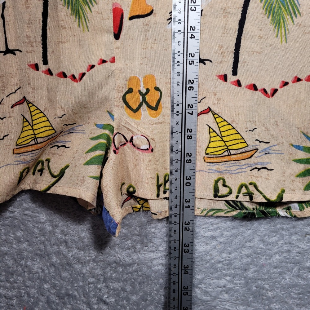 True Destinations Womens Romper Small‎ Tropical Paradise Palm Trees Beach - Picture 3 of 9